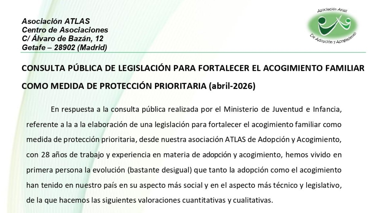 Consulta Pública Fortalecer el Acogimiento familiar - ATLAS_Abr26_11